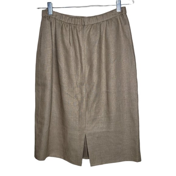 William Pearson New with Tags Vintage 2 Piece Taupe Linen Suit Blazer Skirt 14 - Picture 6 of 11